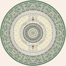 Персидский ковер Amira 4836A D.Blue-L.Grey (зелёный) Круг
