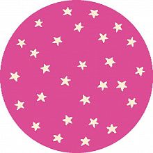 Однотонный ковер детский FUNKY TOP STARF pink ROUND