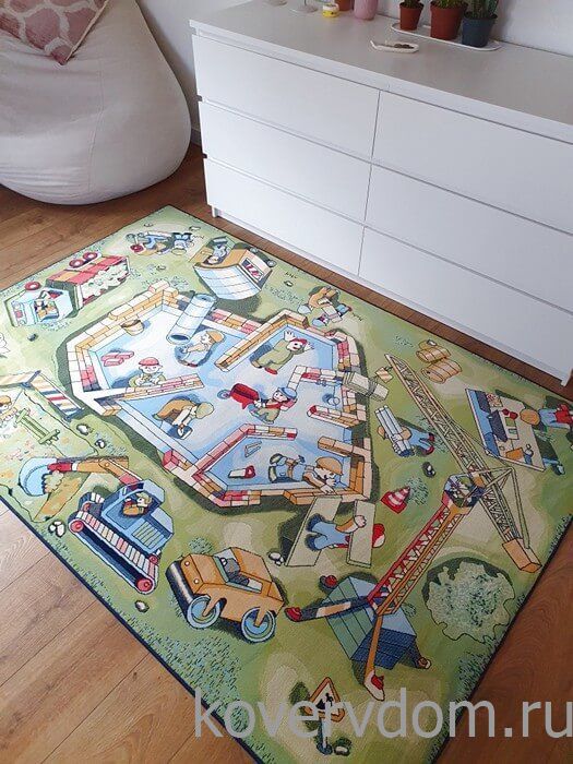 Детский развивающий ковер PTT Sorona Веселая Стройка