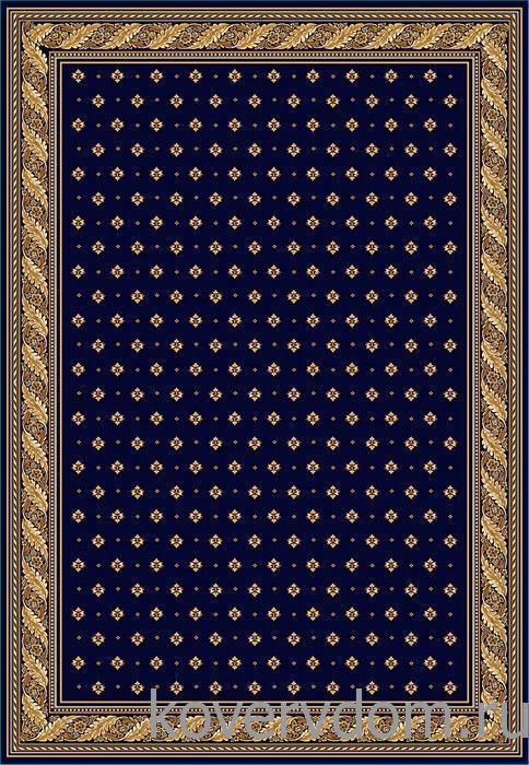 Ковер в кабинет или бильярдную 40043-38 темно-синий