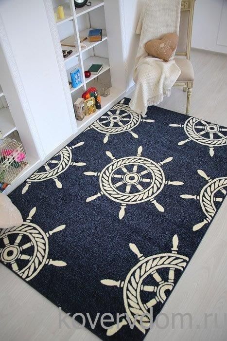 Ковер МОРСКОЙ со ШТУРВАЛОМ